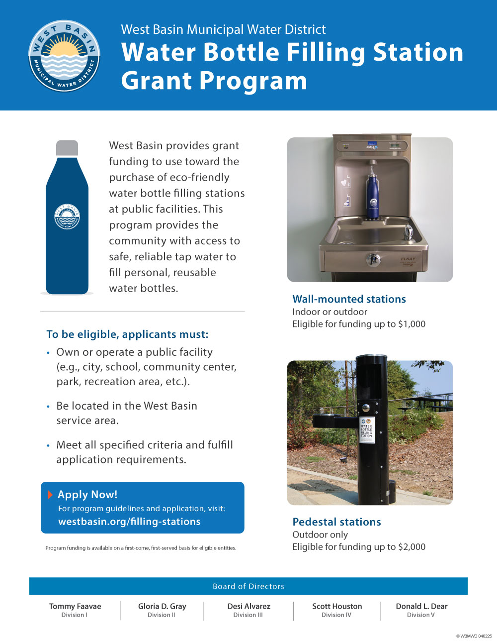 West Basin Water Bottle Filling Station Flyer