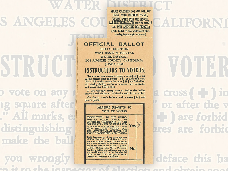 Official ballot from 1947
